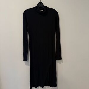 C&C California Midi Turtleneck Dress Color: Black #Lux-B